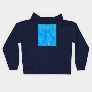 Blue and green color paint Kids Hoodie